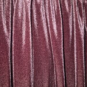 Kaktus Velvet Pleated Midi Skirt in Mauve Pink